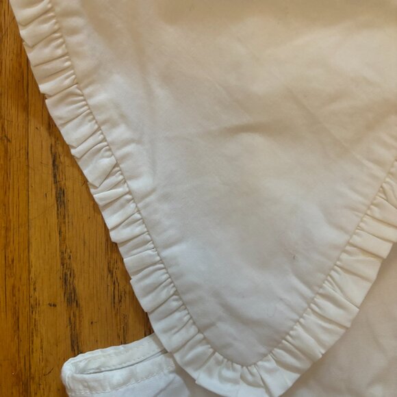 WeWoreWhat Ruffle Collar Cotton Poplin Button-Up - NWT, Optic White, XS - Picture 10 of 15